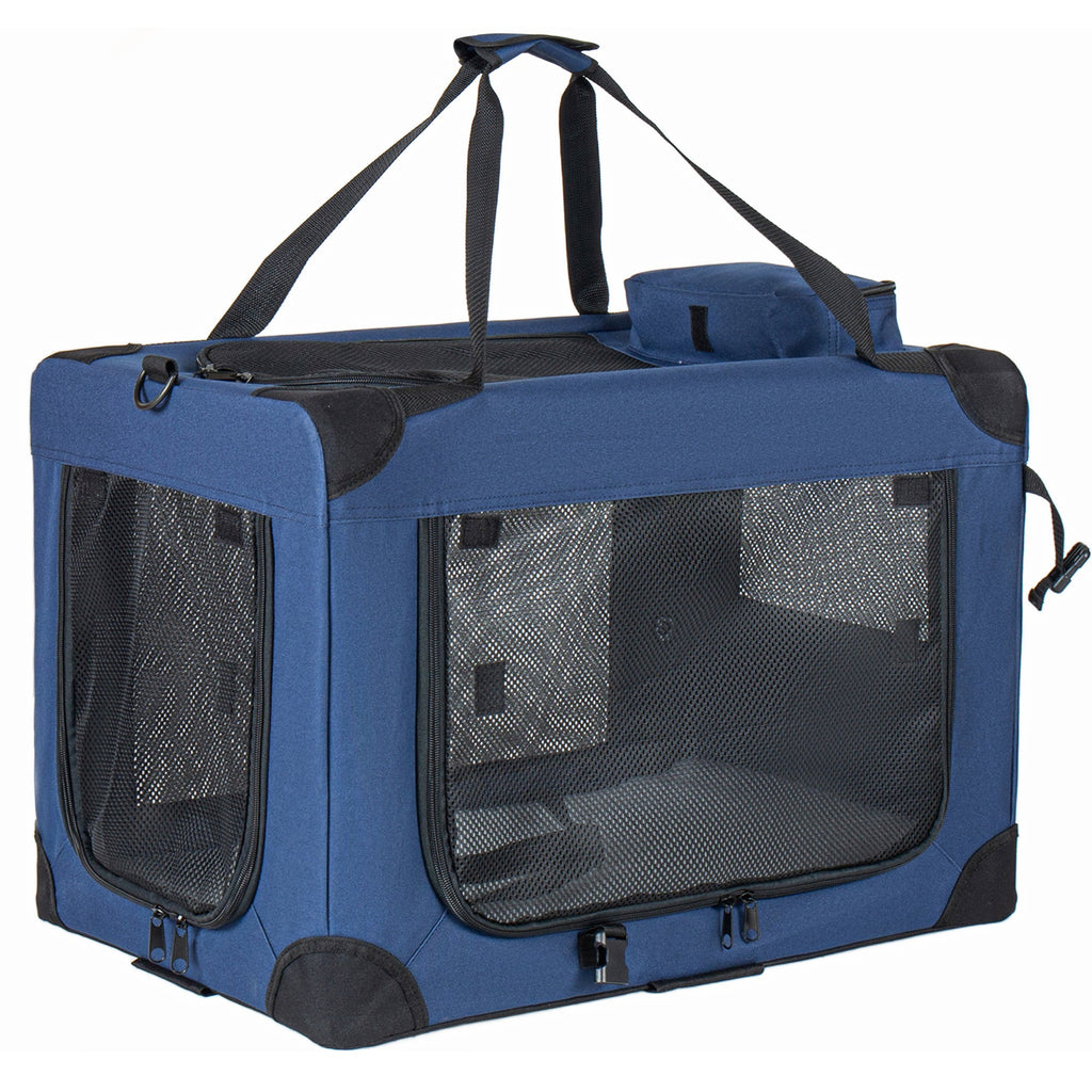 32 Inch Soft Dog Crate Kennel – Portable Folding Carrier – front view