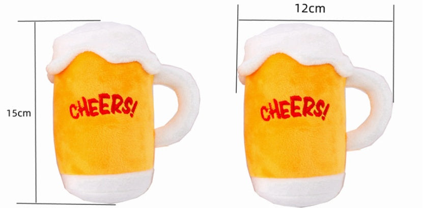 Beer Bottle Squeaky Plush Dog Toy – alternate view 6
