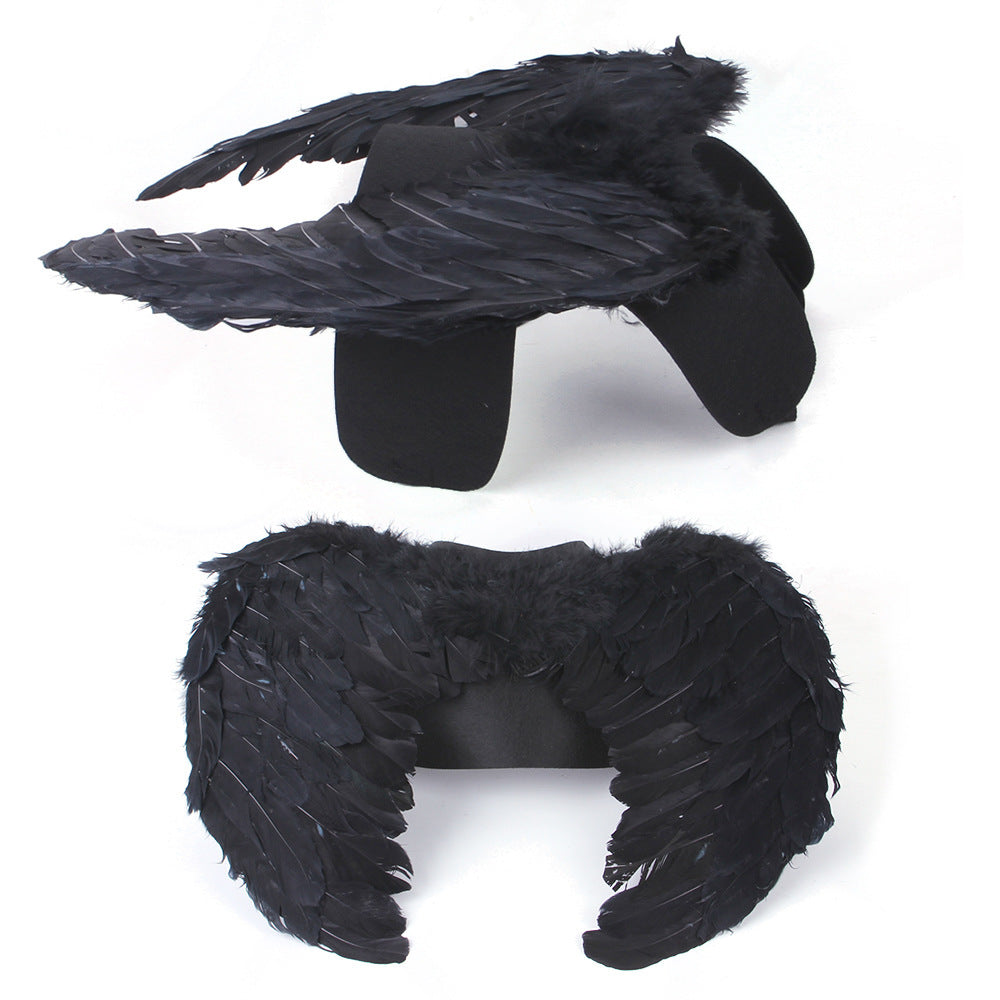 Angel Wings Dog Costume – Felt Chest-Back Wings – alternate view 2