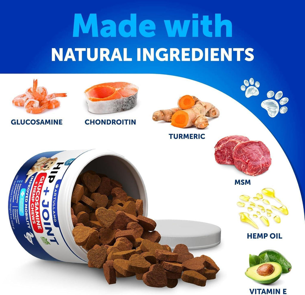 Hip and joint supplement chews for dogs with glucosamine – duck flavor soft chews – photo 4 of 7