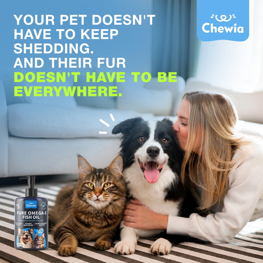 Omega 3 fish oil supplement for dogs and cats, packaging detail
