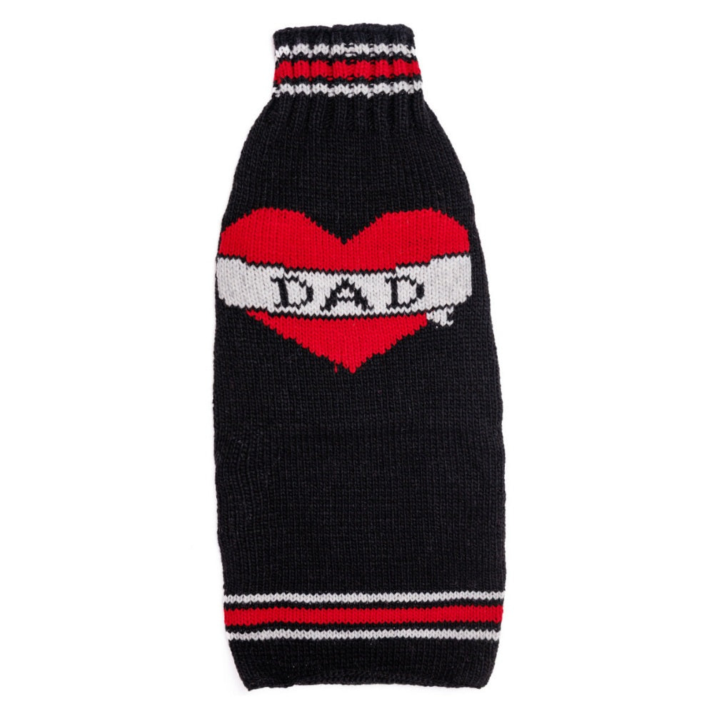Dad Dog Sweater 100 Percent Wool Heart Design – photo 3 of 7