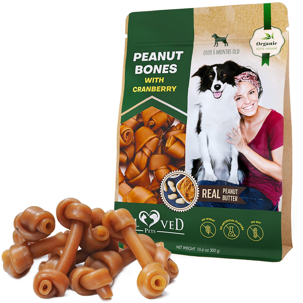Peanut Butter Bones for Dogs Cranberry Rawhide-Free – photo 1 of 7