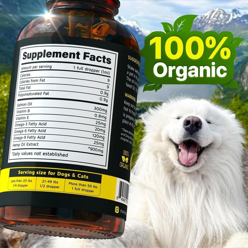 Hemp and Salmon Oil for Dogs Omega 3-6-9 1 fl oz – photo 7 of 9