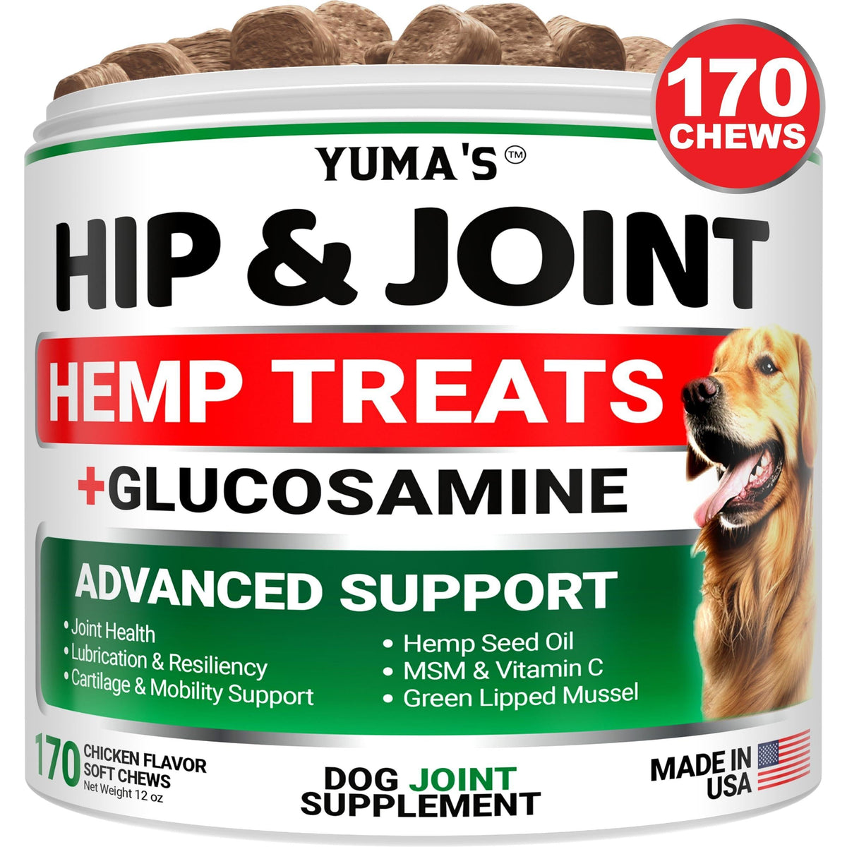 Hemp hip and joint soft chews for dogs with glucosamine and MSM – photo 1 of 1