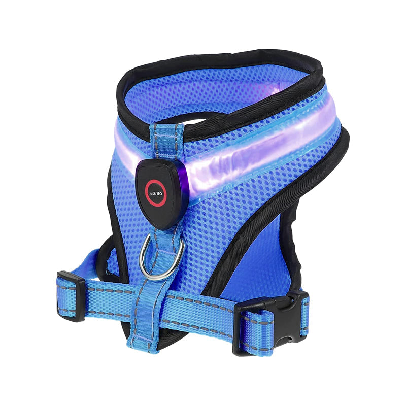 Rechargeable LED Lighted Mesh Dog Harness – alternate view 4