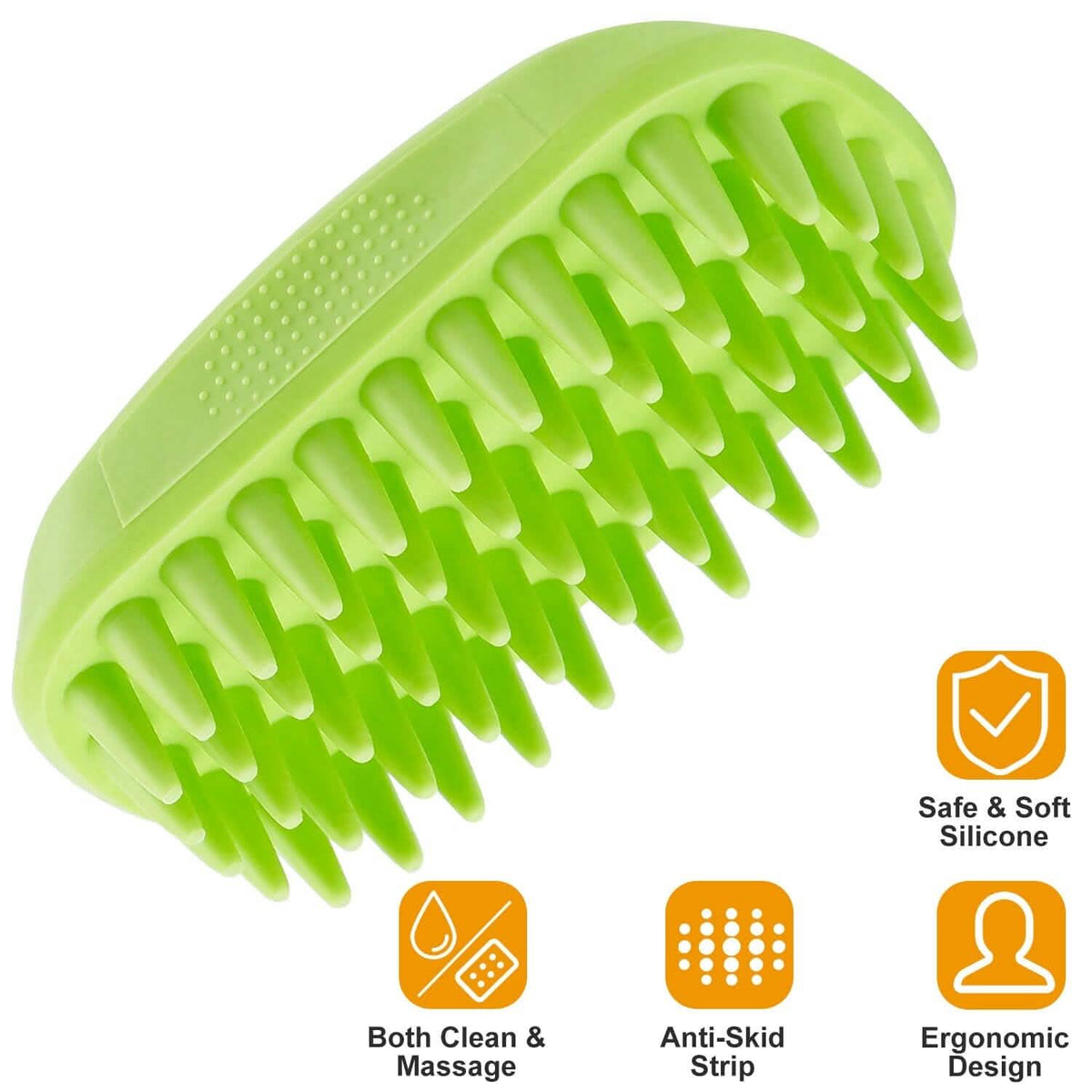Dog Bath Brush Silicone Massage Comb Anti-Skid Grip – photo 2 of 11