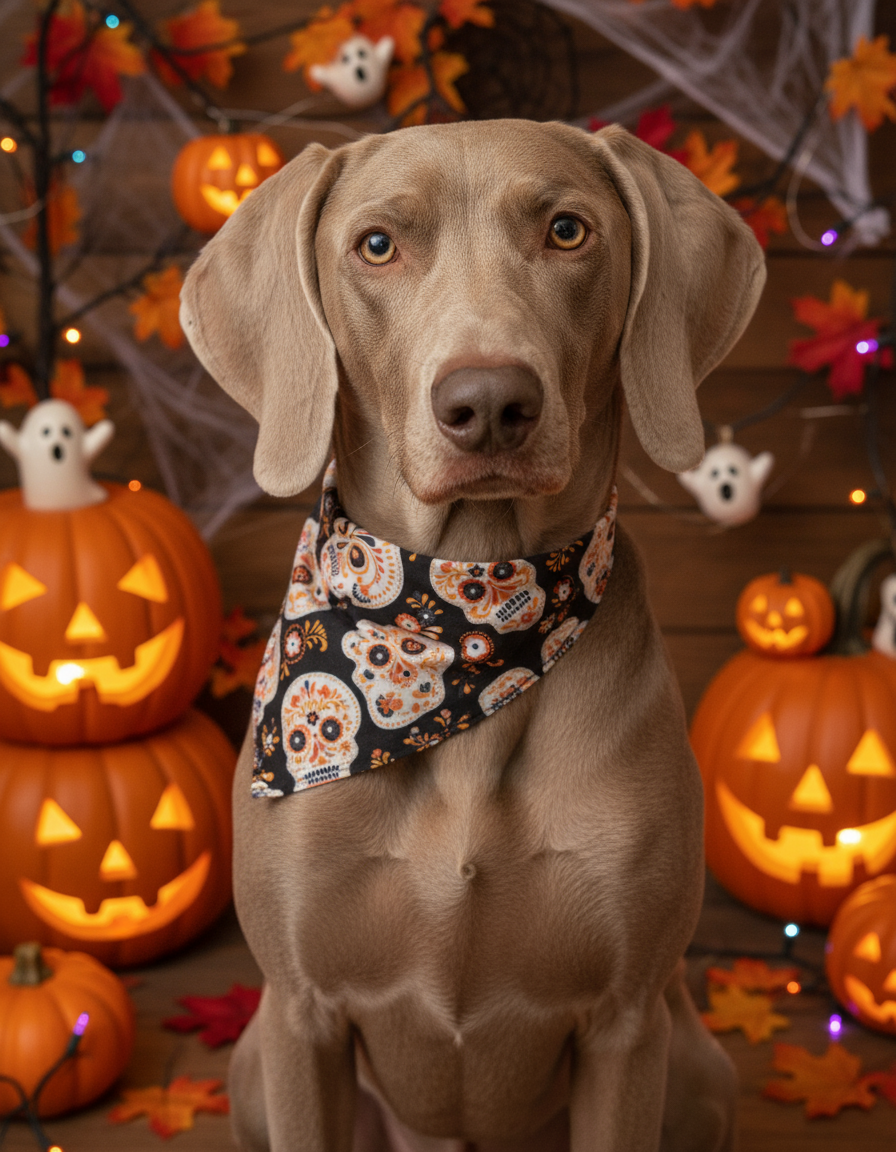 Halloween Dog Bandanas – front view