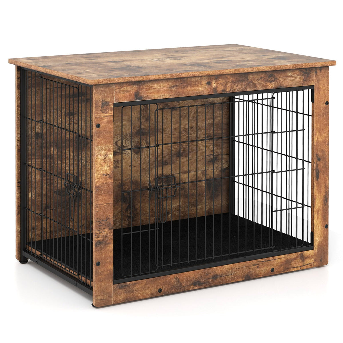 Dog Crate Furniture with Cushion and Double Doors – photo 4 of 9