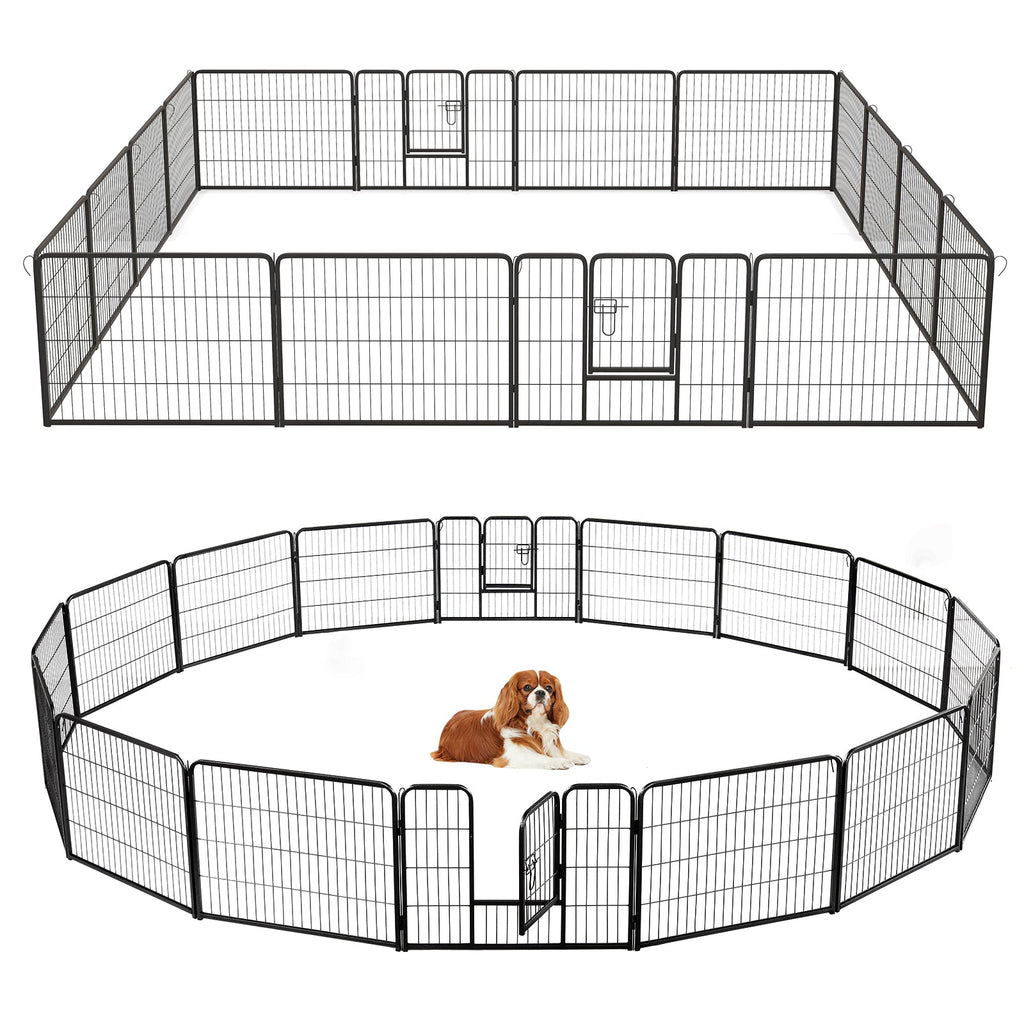 16-Panel Dog Playpen with Lock and Large Door – photo 4 of 10
