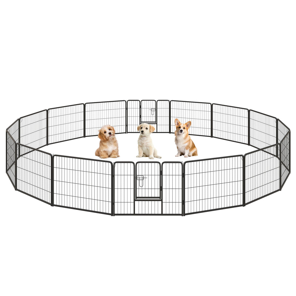 16-Panel Dog Playpen with Lock and Large Door – photo 3 of 10