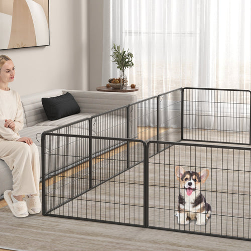 16-Panel Dog Playpen with Lock and Large Door – photo 2 of 10