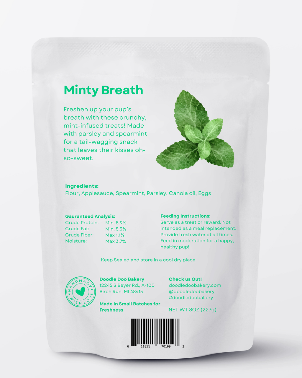 Homemade Dog Treats Minty Breath Blend Dog Snacks 12lb, alternate view