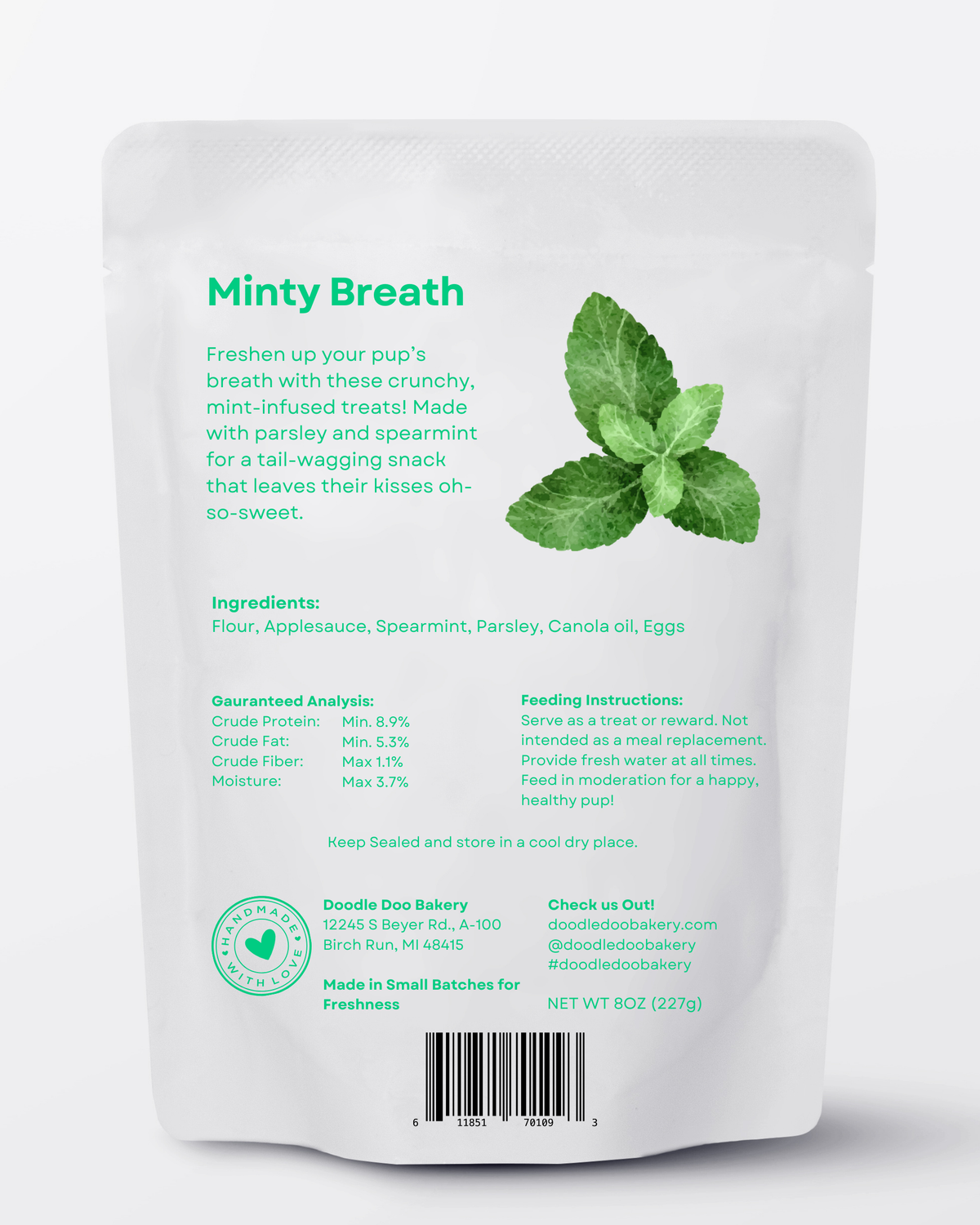 Homemade Dog Treats Minty Breath Blend Dog Snacks 12lb, alternate view