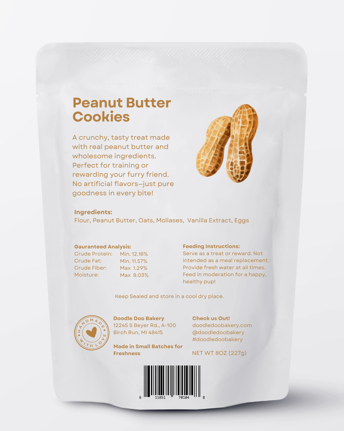Homemade Peanut Butter Dog Cookies  12 lb, alternate view