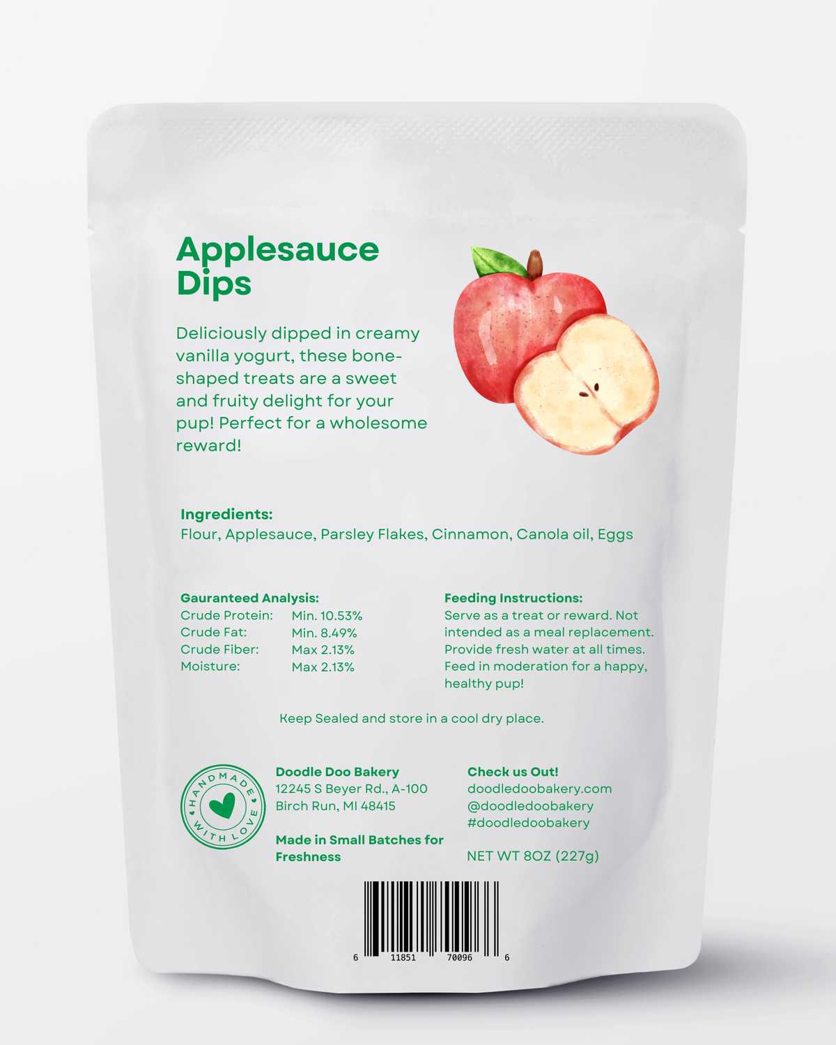 Homemade Applesauce Yogurt-Dipped Dog Treats  12 lb, alternate view