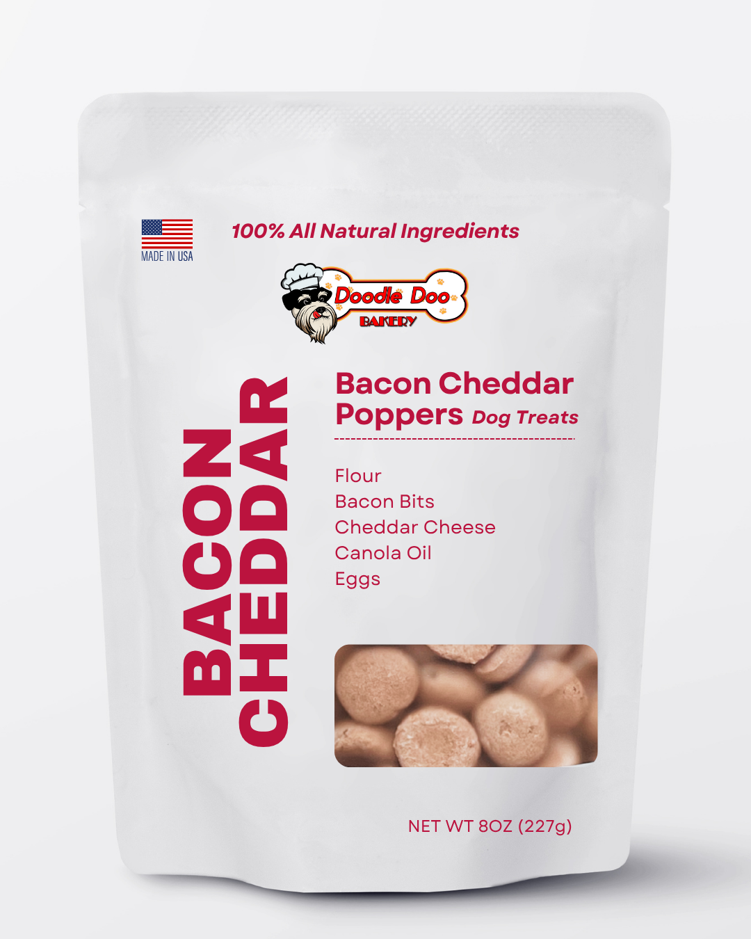 Homemade Dog Treats Bacon Cheddar Poppers Treat 12lb