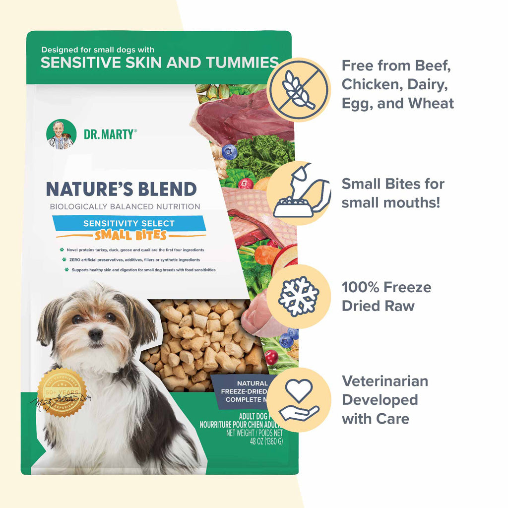 Dr. Marty Nature's Blend Sensitivity Select Small Bites Freeze-Dried Raw Dog Food – photo 15 of 18