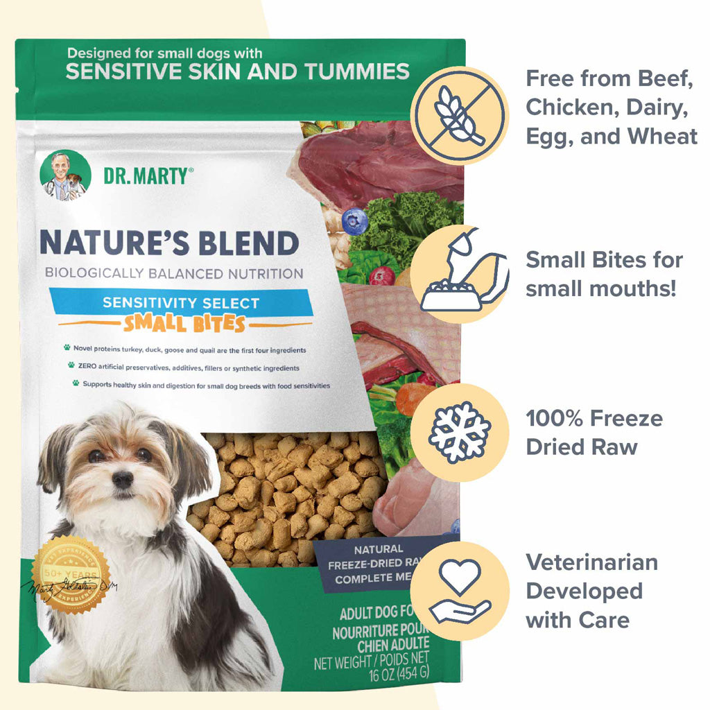 Dr. Marty Nature's Blend Sensitivity Select Small Bites Freeze-Dried Raw Dog Food – photo 12 of 18