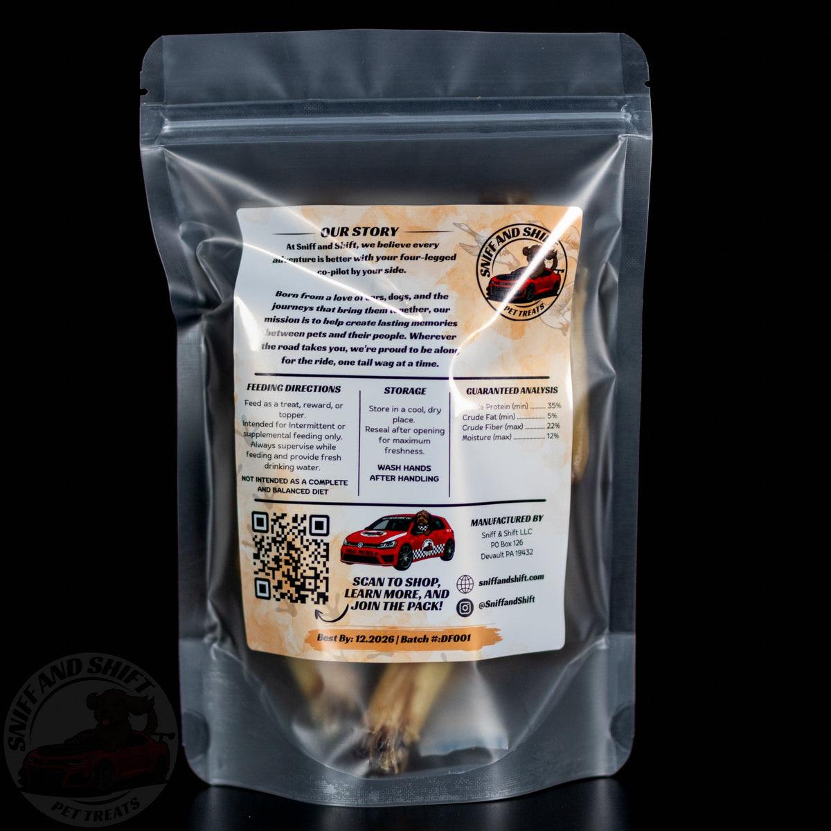 Air-Dried Duck Feet Dog Treats Crunchy Natural Chews, alternate view