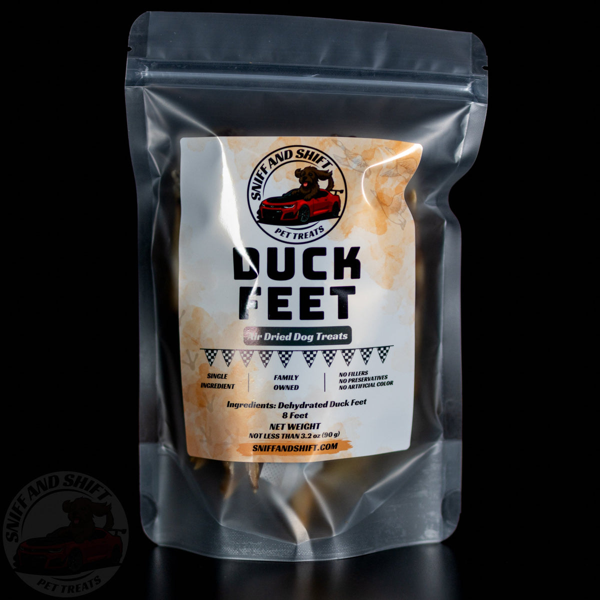 Air-Dried Duck Feet Dog Treats Crunchy Natural Chews