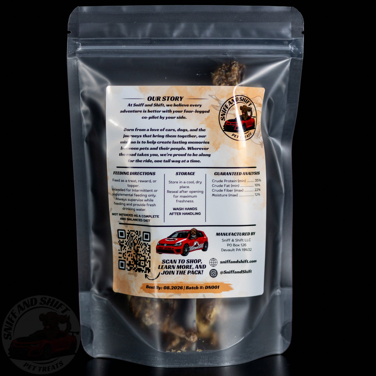 Air-Dried Duck Necks Natural Single-Ingredient Dog Chews, alternate view