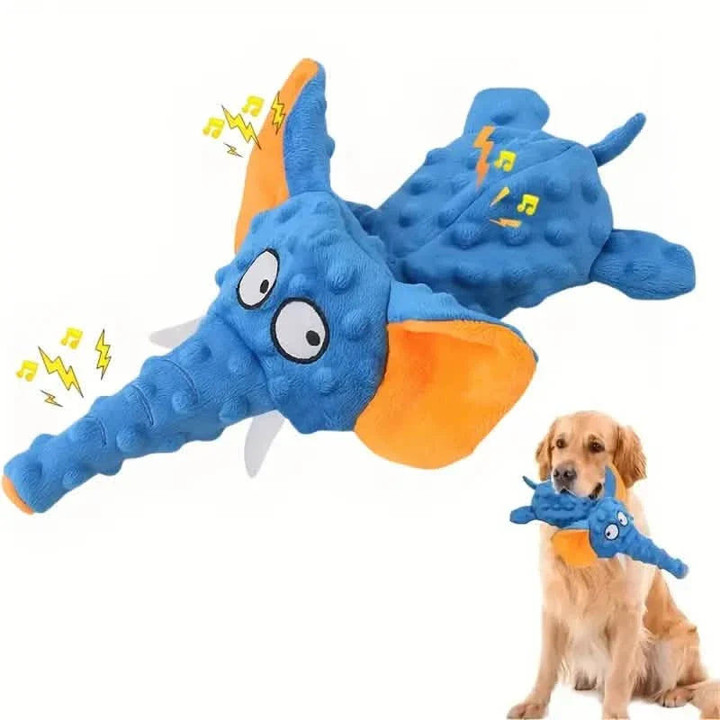 Squeaky Elephant Plush Dog Toy Bite-Resistant – photo 1 of 8
