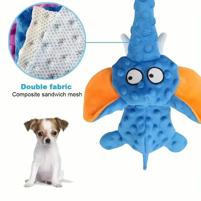 Squeaky Elephant Plush Dog Toy Bite-Resistant – photo 3 of 8