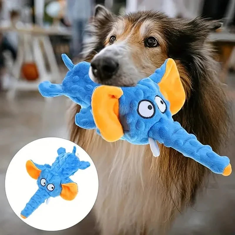 Squeaky Elephant Plush Dog Toy Bite-Resistant – photo 7 of 8