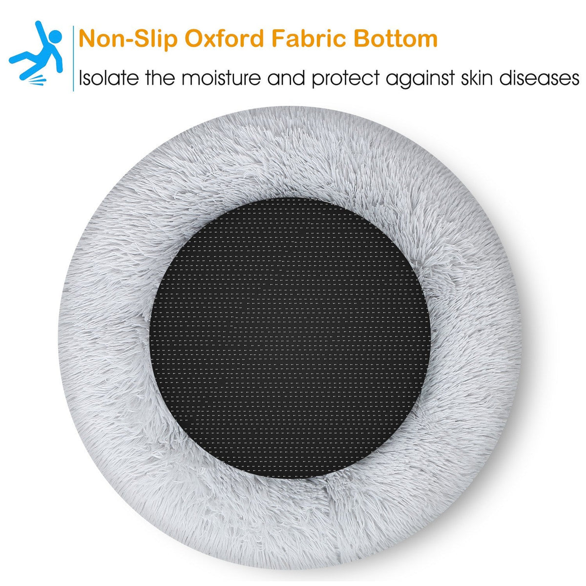 GBruno plush dog bed with non-slip Oxford bottom