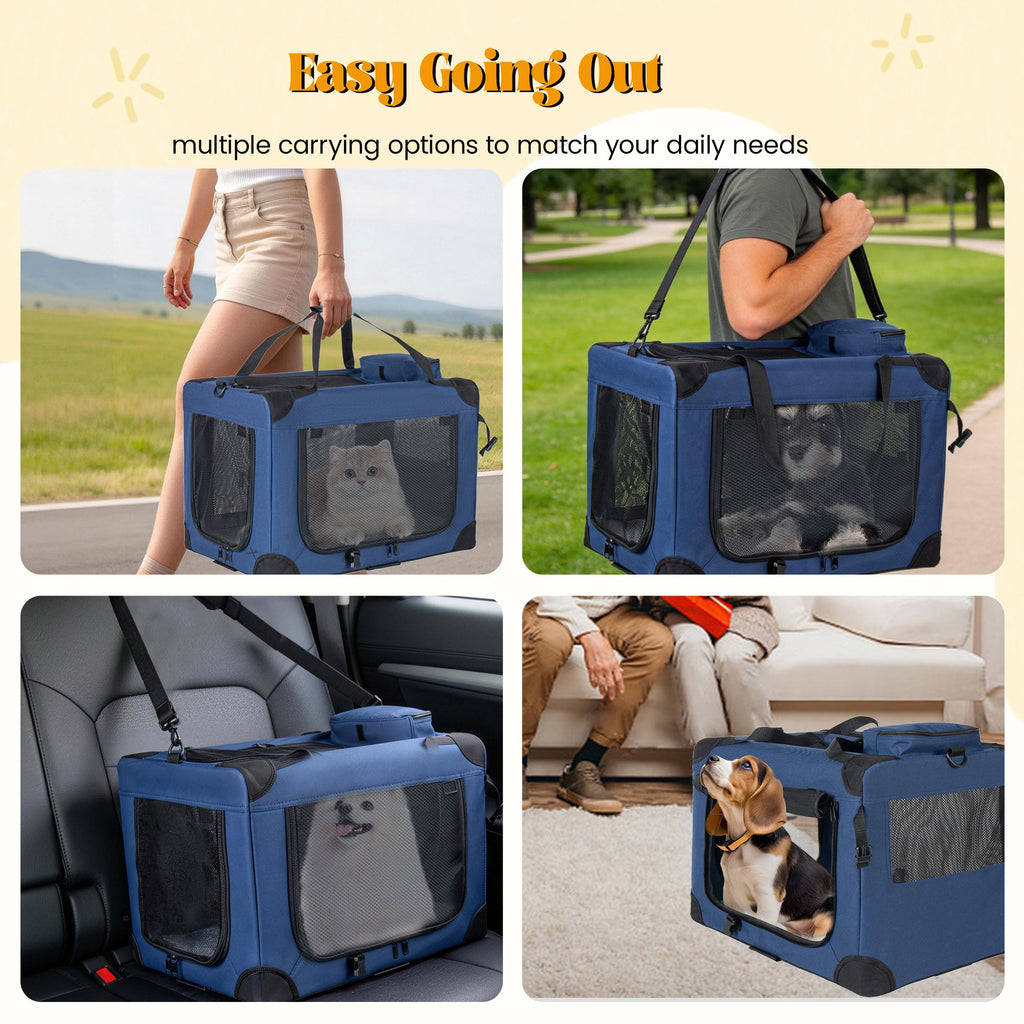 32 Inch Soft Dog Crate Kennel – Portable Folding Carrier – alternate view 3