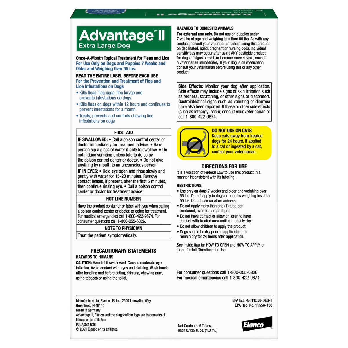 Vet-Recommended Flea Prevention for XL Dogs 55 Lbs 6-Monthly Treatment, close-up