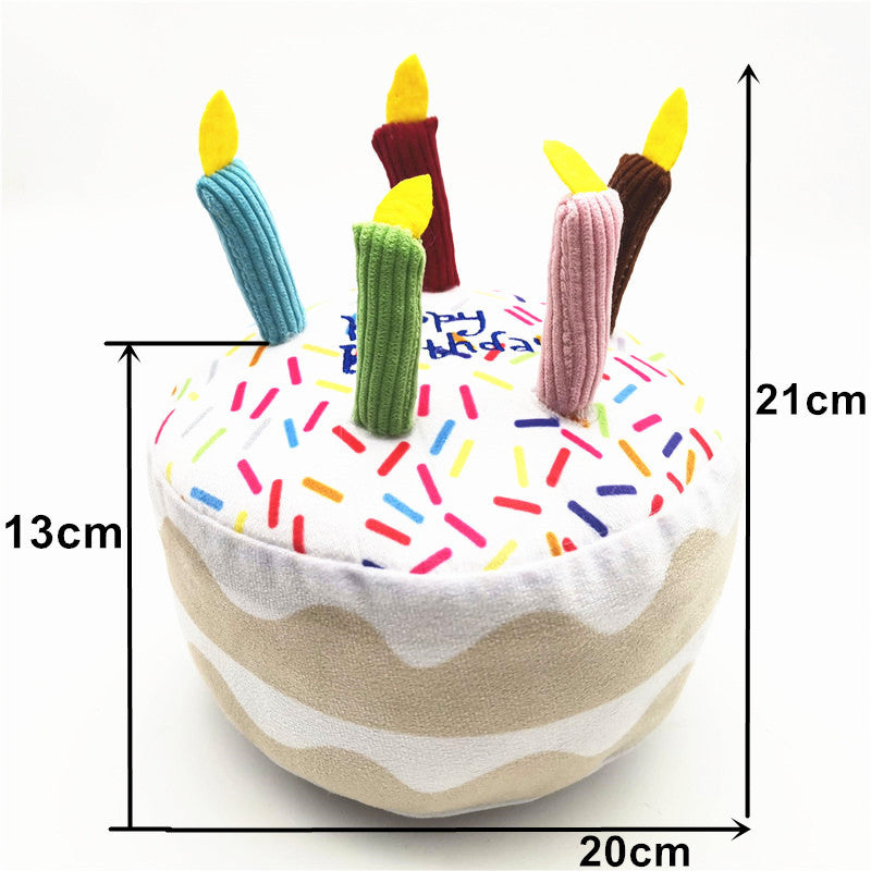 Cute Dog Birthday Cake Plush Toy – alternate view 6