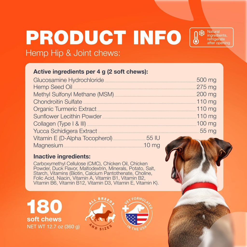 Glucosamine Joint Supplement for Dogs – Hip & Mobility Chews – alternate view 7