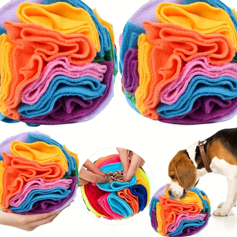 Snuffle Ball Mat – Dog Sniffing Training Blanket with Detachable Pads – front view