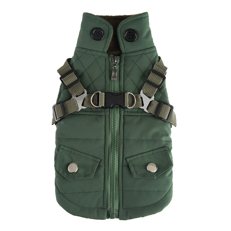 Winter Cotton Dog Jacket – Zipper Coat – alternate view 10