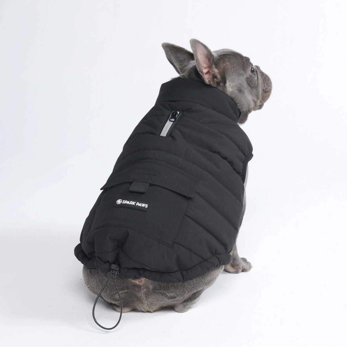 WarmShield Water-Resistant Dog Jacket – Black – alternate view 4