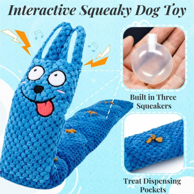 Squeaky Plush Dog Puzzle Toy with Snuffle Mat – IQ Training – alternate view 5