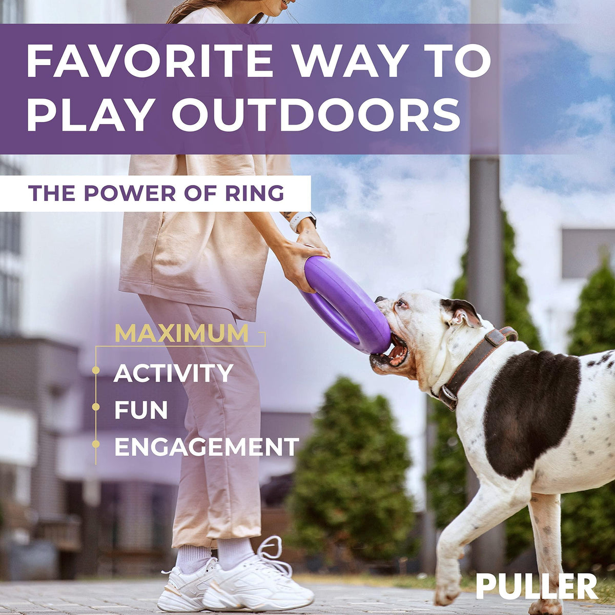 PULLER Dog Ring Fetch Toy Maxi Large Dogs Purple – photo 3 of 6