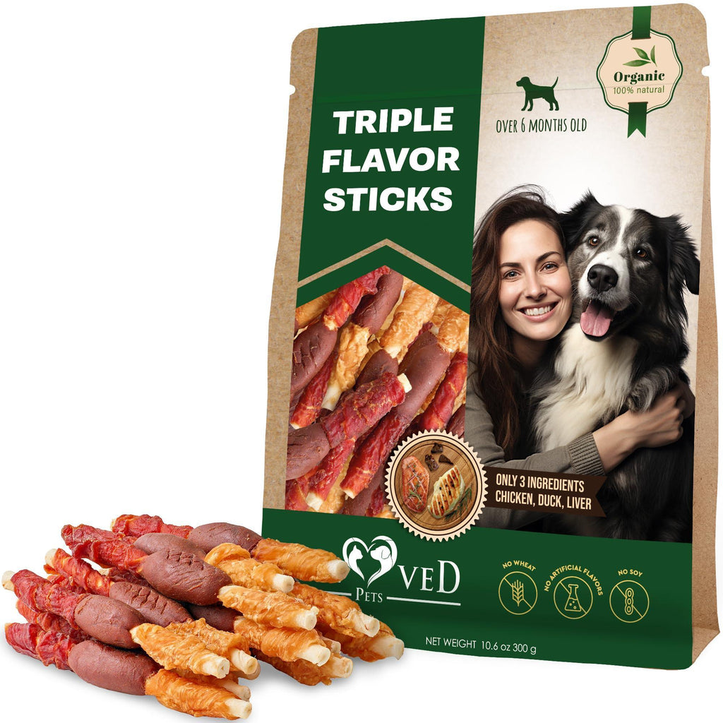 Rawhide Treats for Dogs Duck and Chicken Triple-Flavor Twists – photo 1 of 8