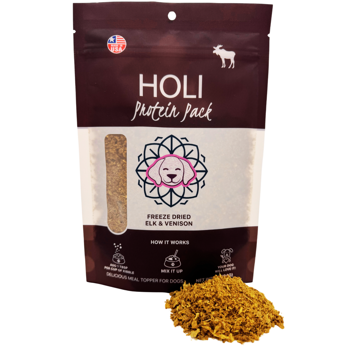 HOLI elk and venison freeze-dried dog food topper – photo 1 of 6