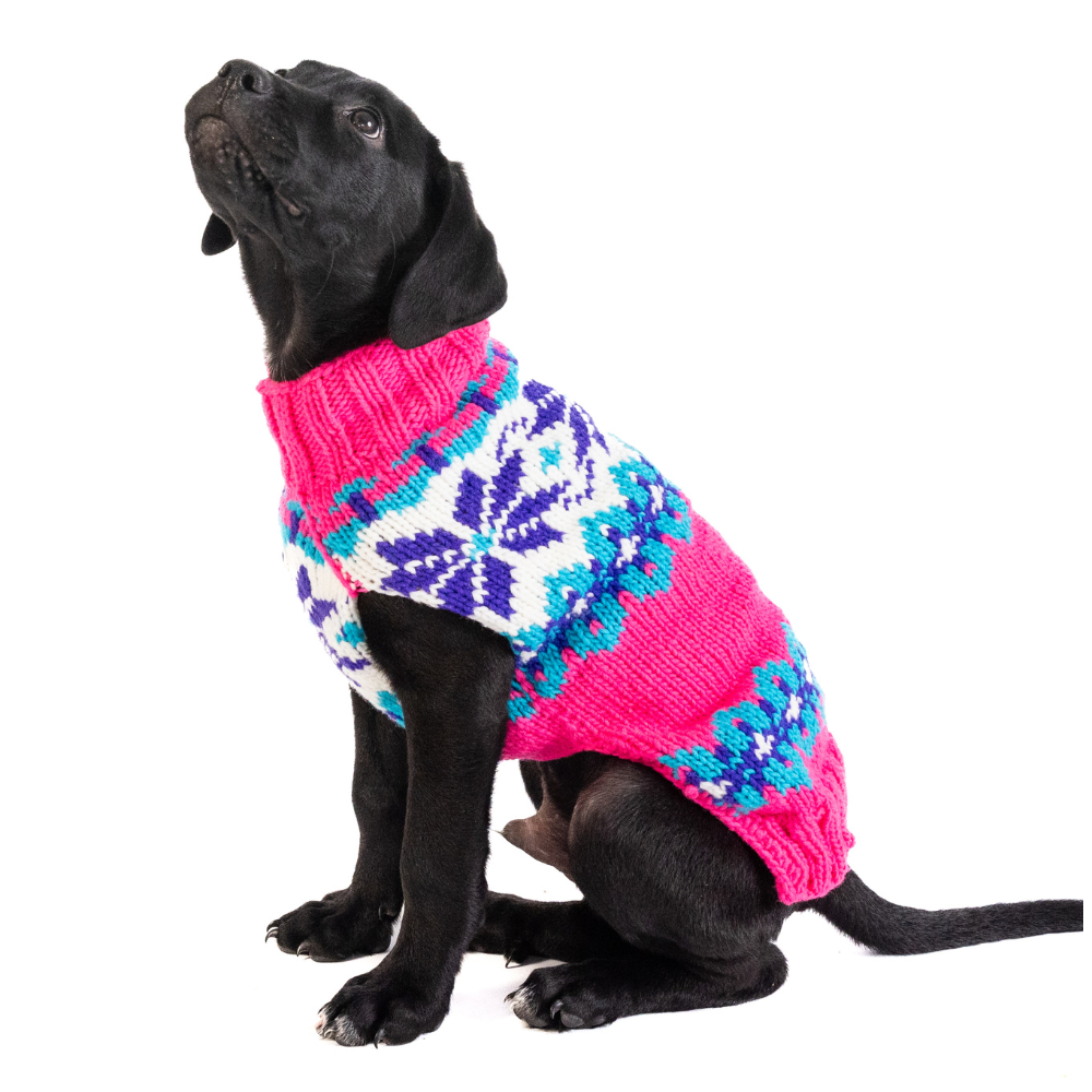 Elsa Dog Sweater Pink Purple and Turquoise – photo 1 of 6