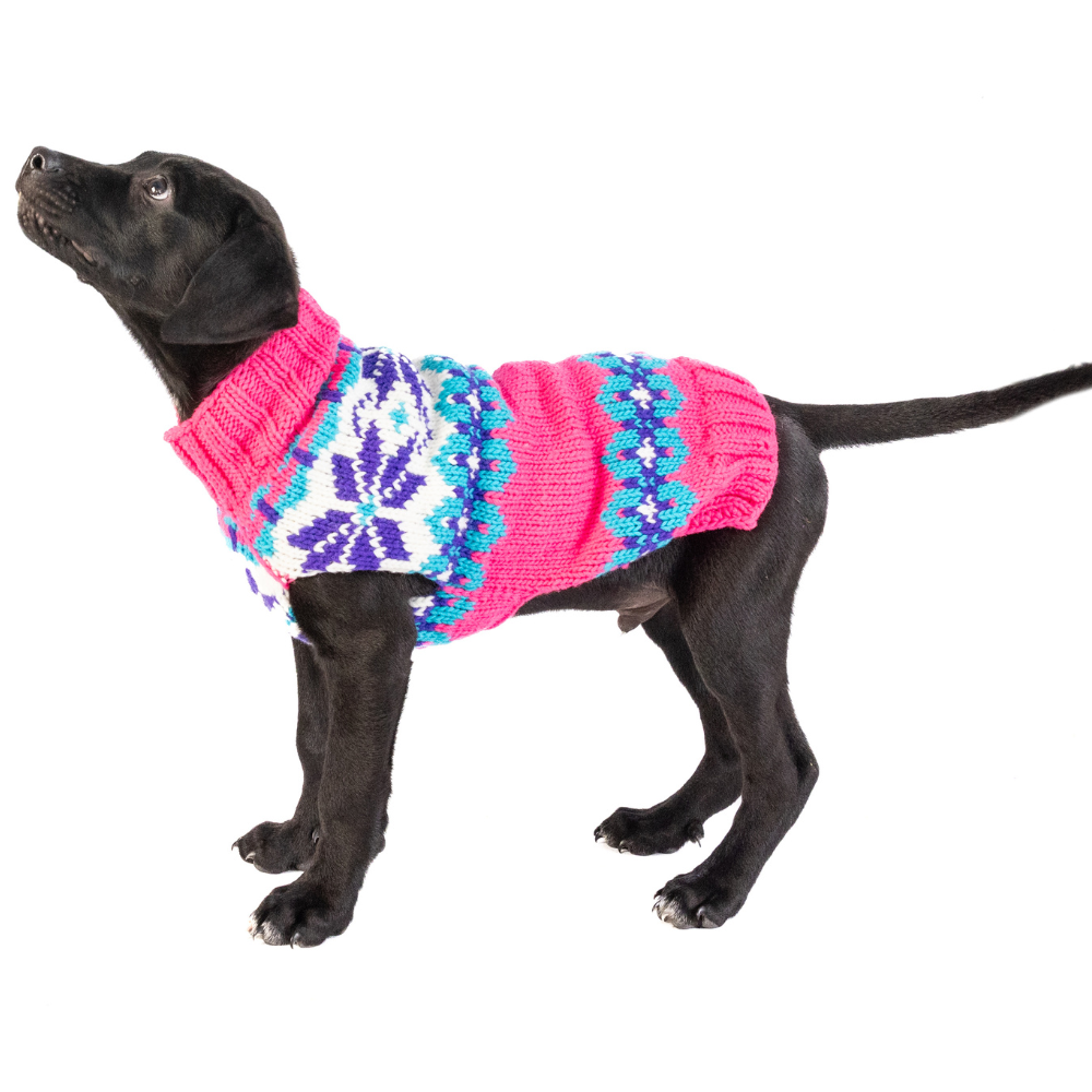 Elsa Dog Sweater Pink Purple and Turquoise – photo 2 of 6