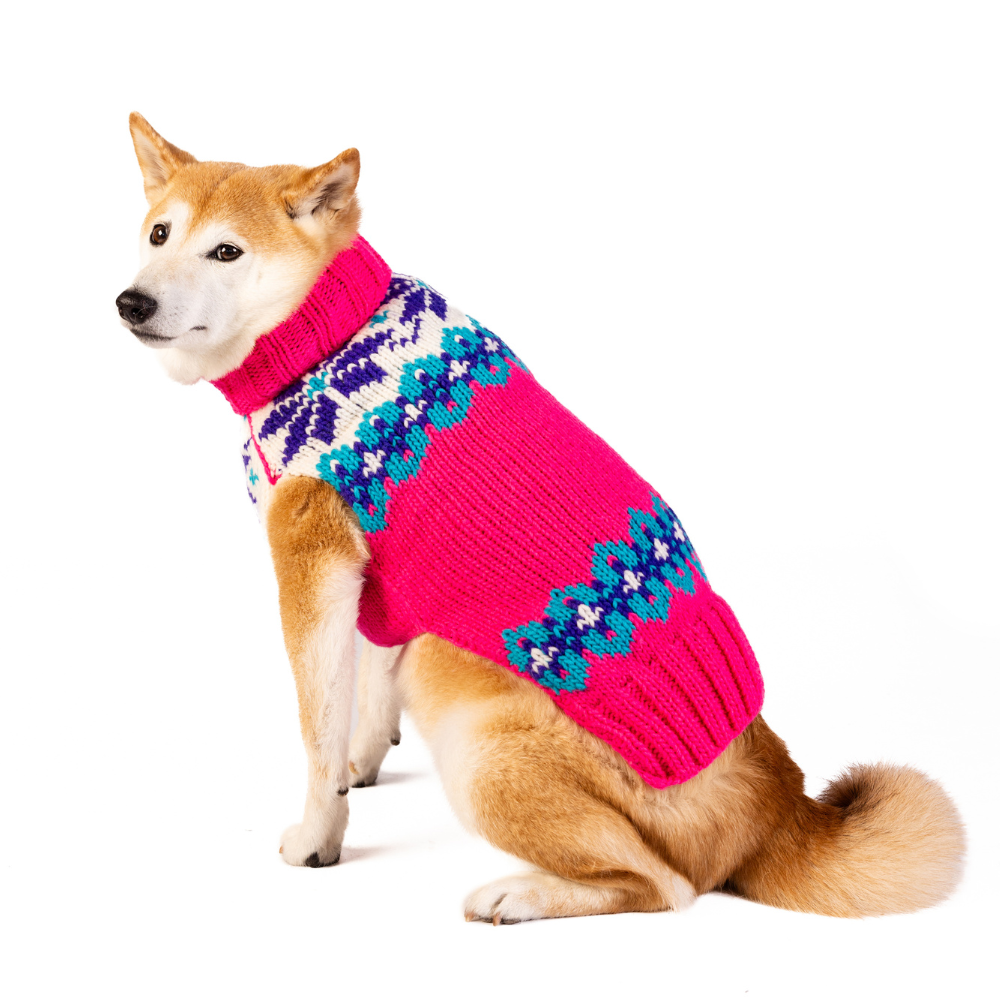 Elsa Dog Sweater Pink Purple and Turquoise – photo 3 of 6