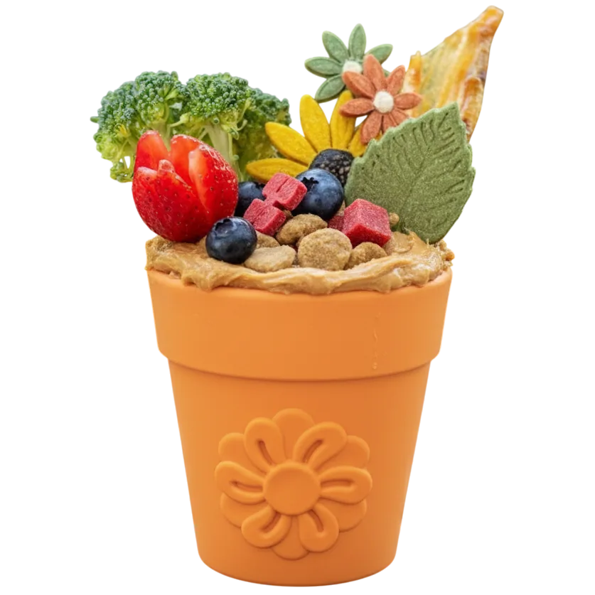 SodaPup Flower Pot eCup rubber treat dispenser dog toy – photo 1 of 16