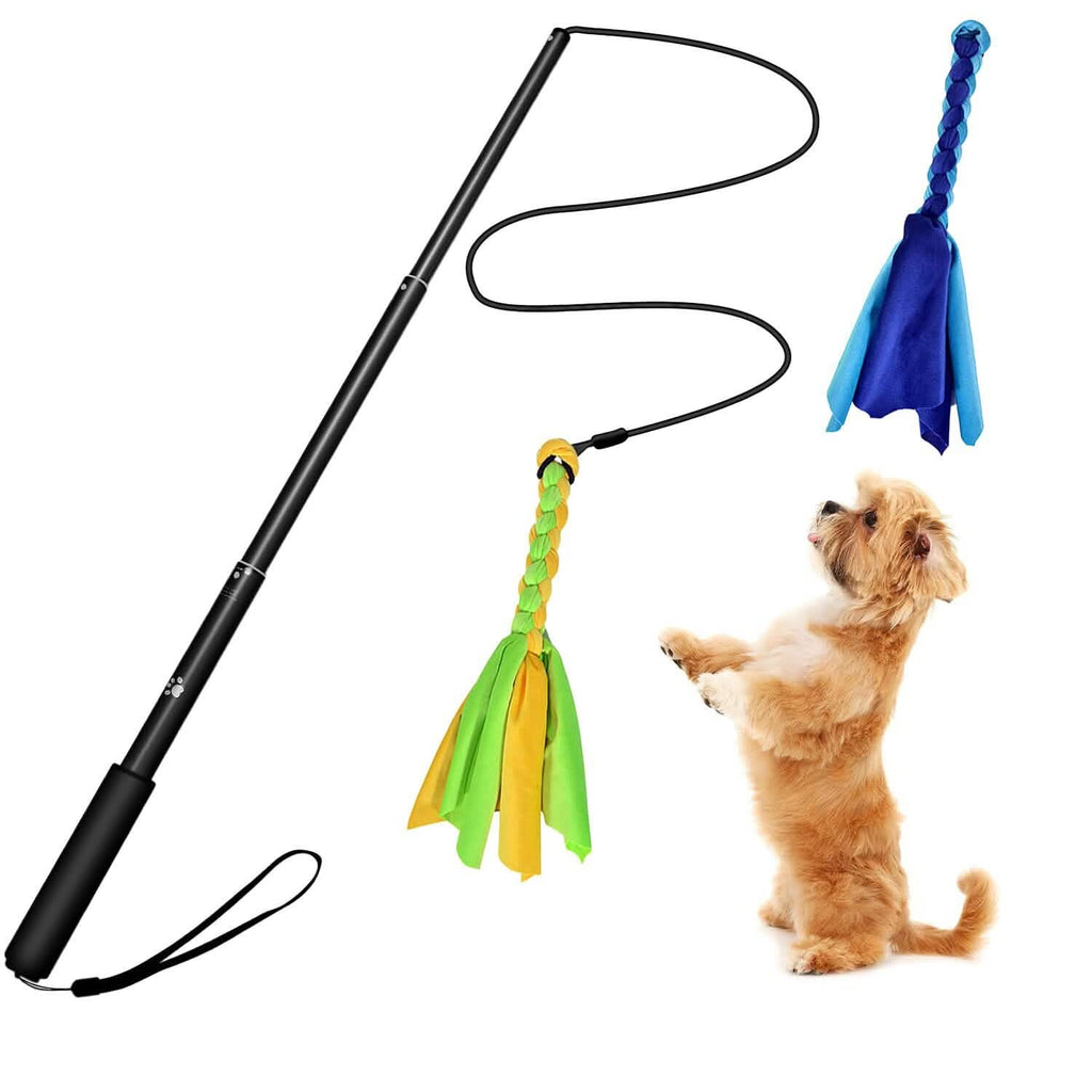 Extendable Dog Flirt Pole with 2 Replaceable Tail Toys – photo 4 of 15