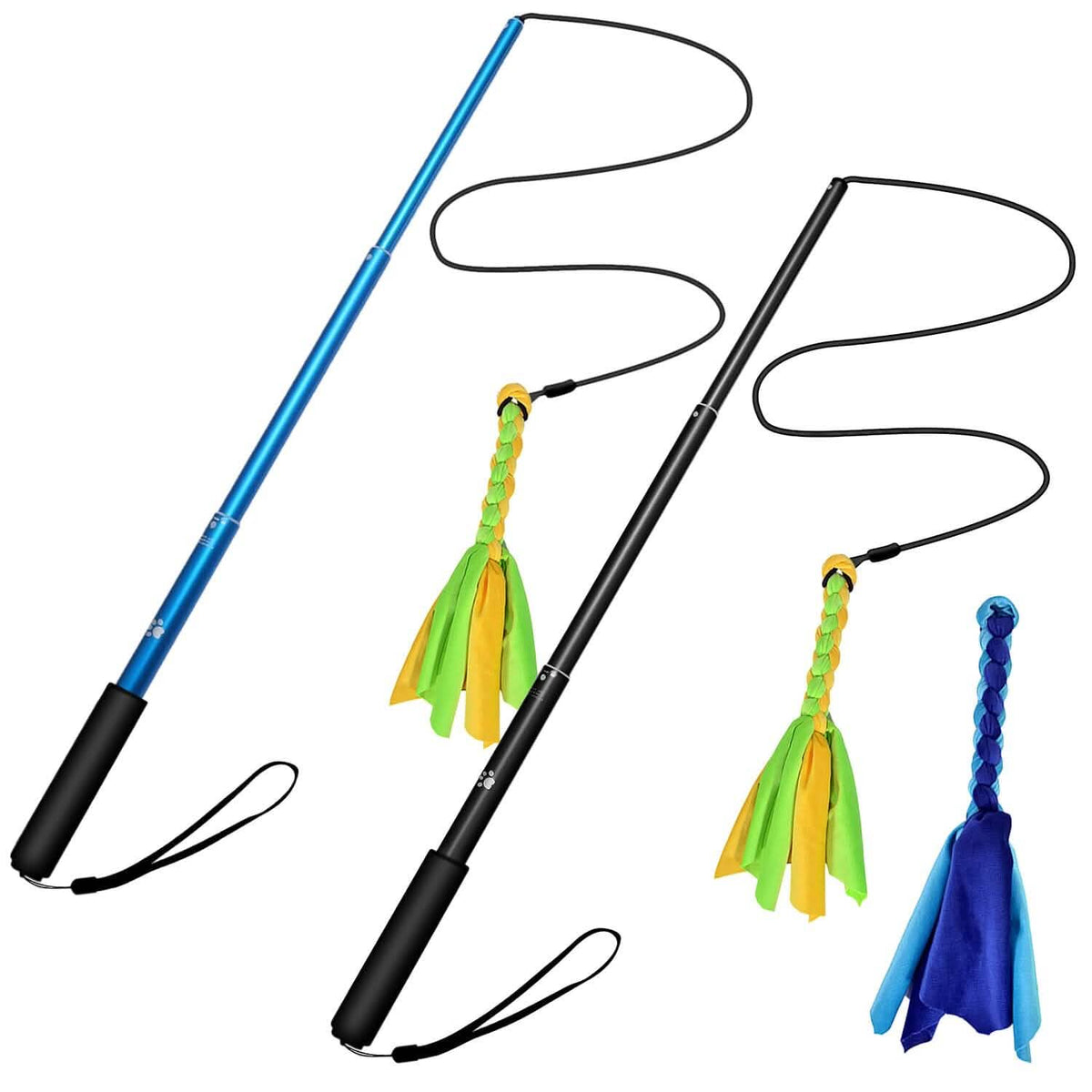 Extendable Dog Flirt Pole with 2 Replaceable Tail Toys – photo 1 of 15