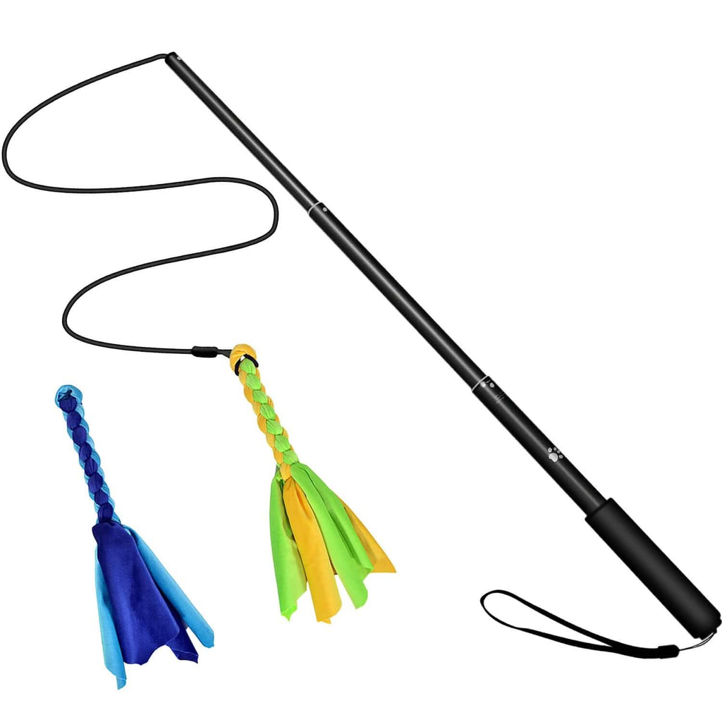Extendable Dog Flirt Pole with 2 Replaceable Tail Toys – photo 3 of 15