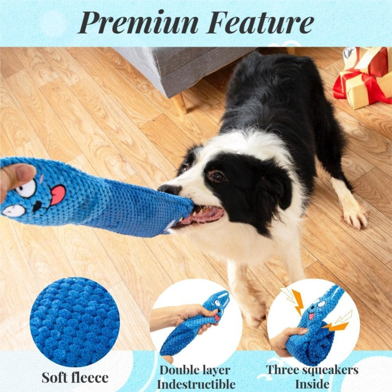 Squeaky Plush Dog Puzzle Toy with Snuffle Mat – IQ Training – alternate view 7