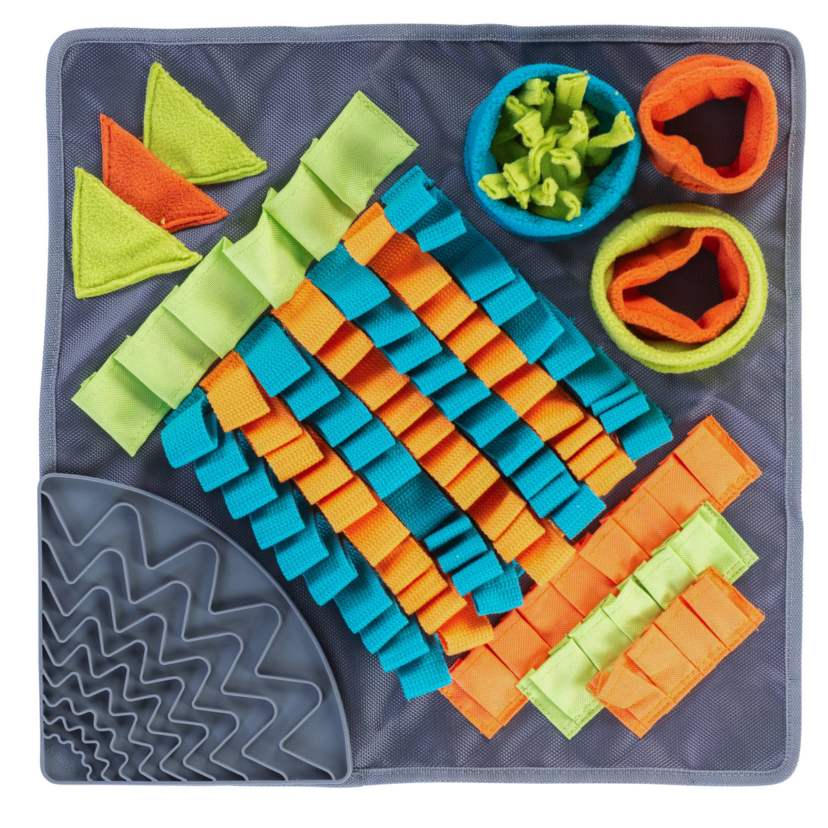 Messy Mutts Square Forage Snuffle Mat – 16 Inch with Suction – alternate view 2
